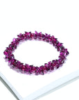 Garnet Flower Crystal Bracelet