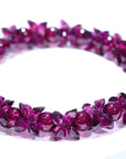 Garnet Flower Crystal Bracelet