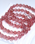 Strawberry quartz Crystal Bracelet