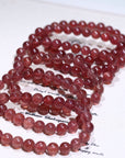 Strawberry Quartz Crystal Bracelet