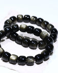Silver Obsidian Crystal Bracelet