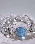 Clear quartz paired with Aquamarine