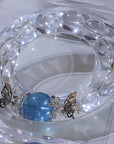 Clear quartz paired with Aquamarine
