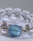 Clear quartz paired with Aquamarine