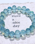 Green Aquamarine Crystal Bracelet