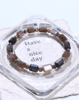 Black Gold Backbone Crystal Bracelet