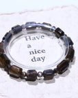 Black Gold Backbone Crystal Bracelet