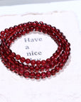 Garnet Crystal Bracelet