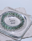 Green Aquamarine Crystal Bracelet