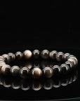 Silver Obsidian Crystal Bracelet - Dou_Crystal jewelry