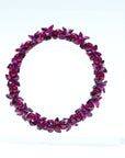 Garnet Flower Crystal Bracelet