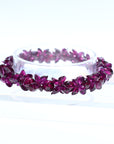 Garnet Flower Crystal Bracelet