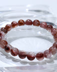 Pink Rutile Crystal Bracelet
