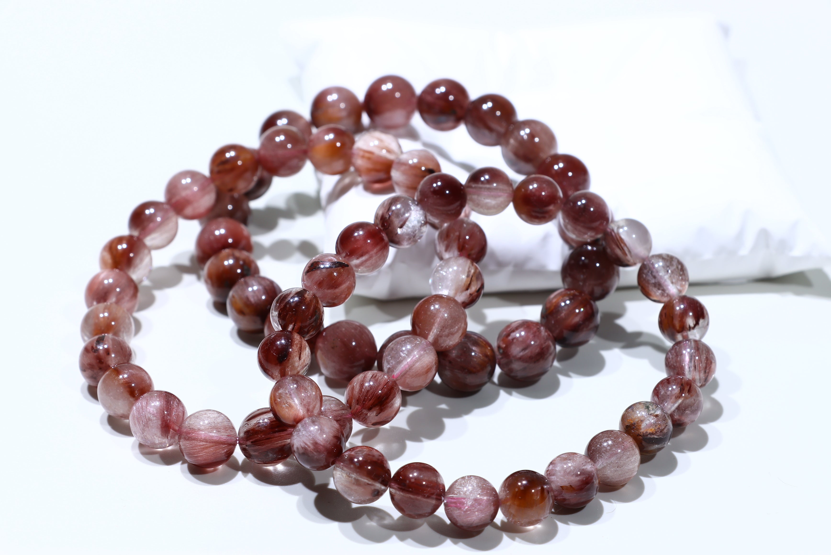 Pink Rutile Crystal Bracelet – Dou_Crystal jewelry