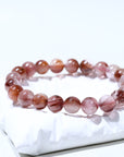 Pink Rutile Crystal Bracelet