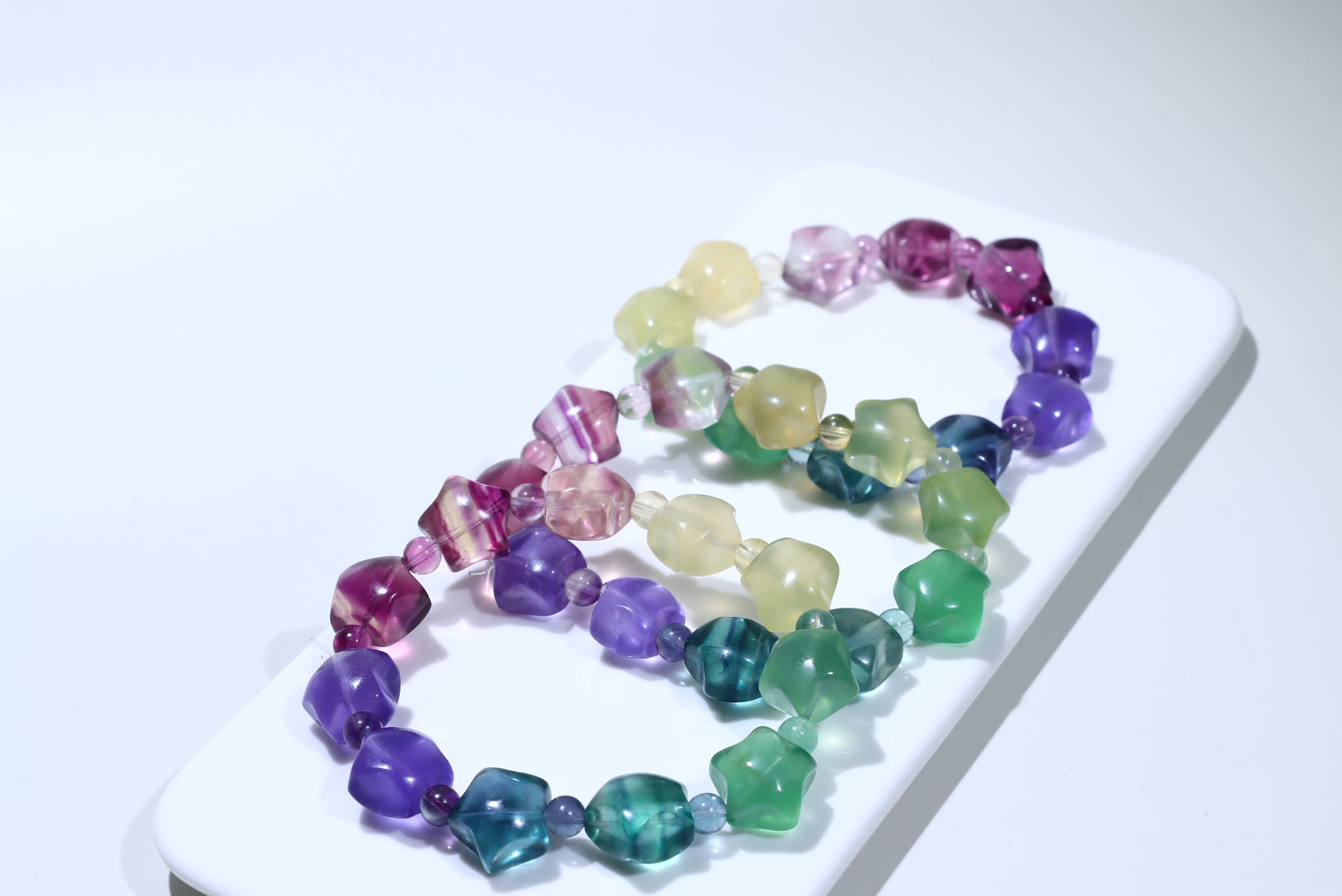Fluorite star Crystal Bracelet