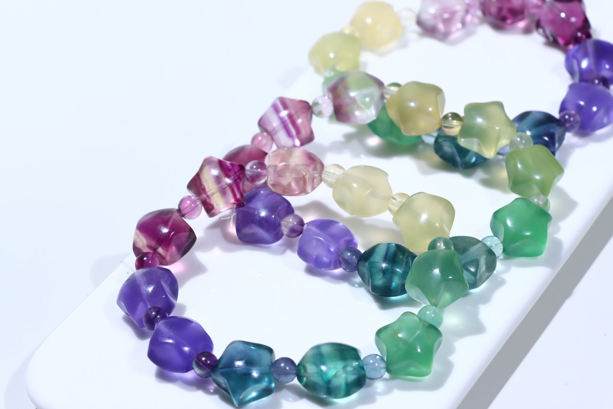Fluorite star Crystal Bracelet