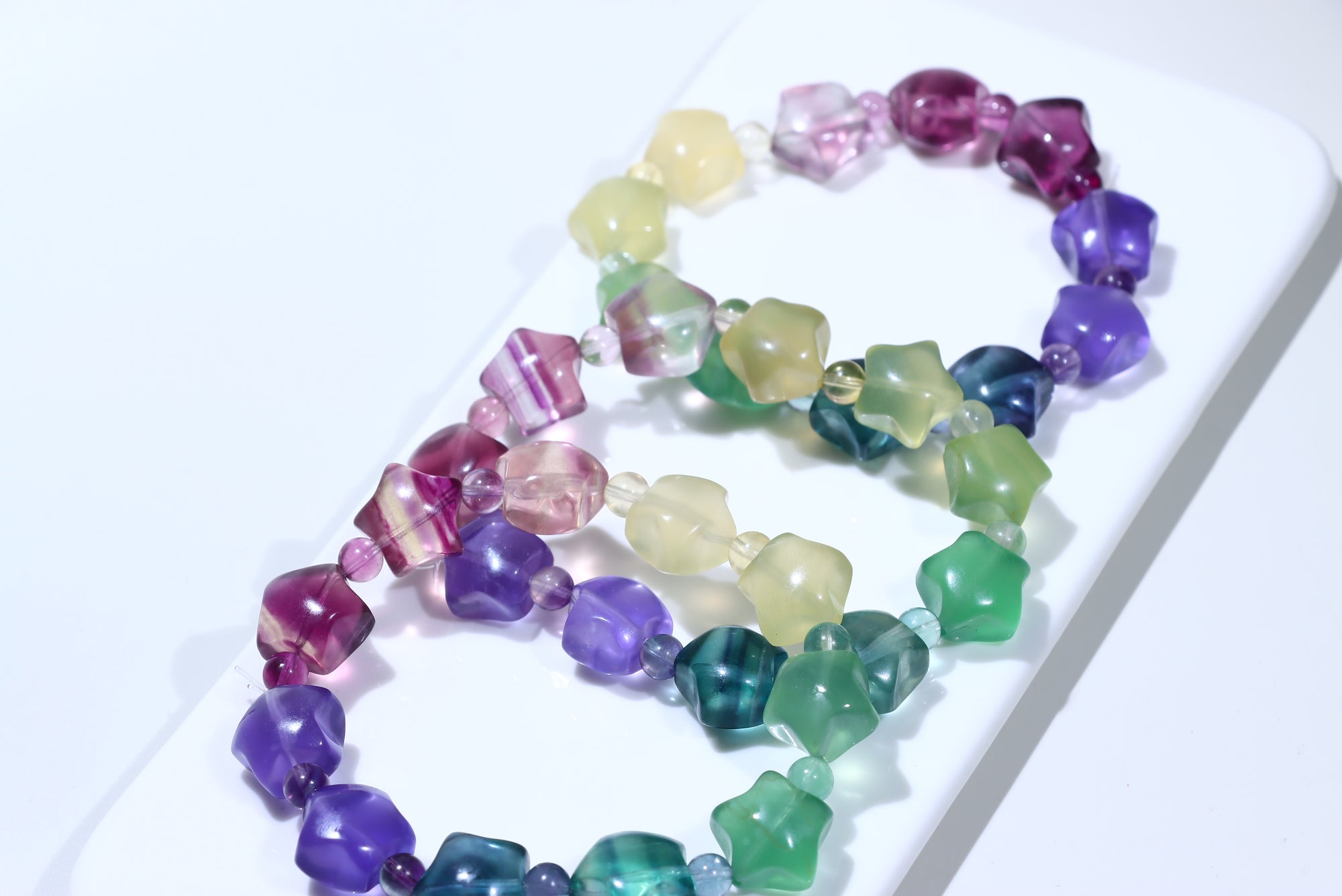 Fluorite star Crystal Bracelet