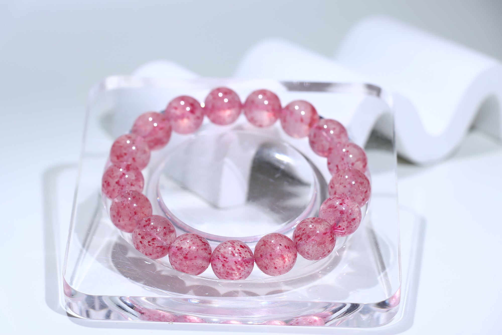 Strawberry quartz Crystal Bracelet