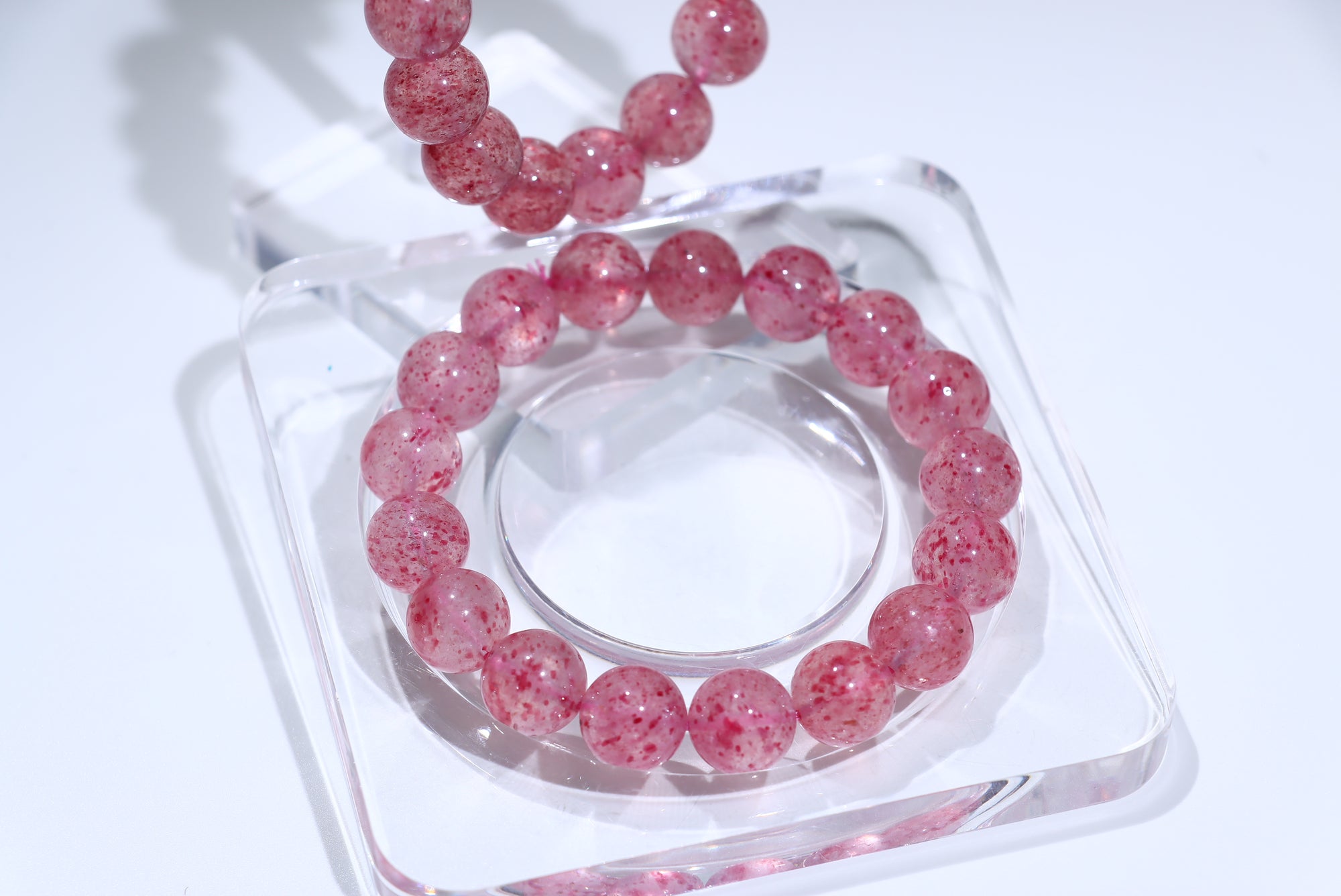 Strawberry quartz Crystal Bracelet