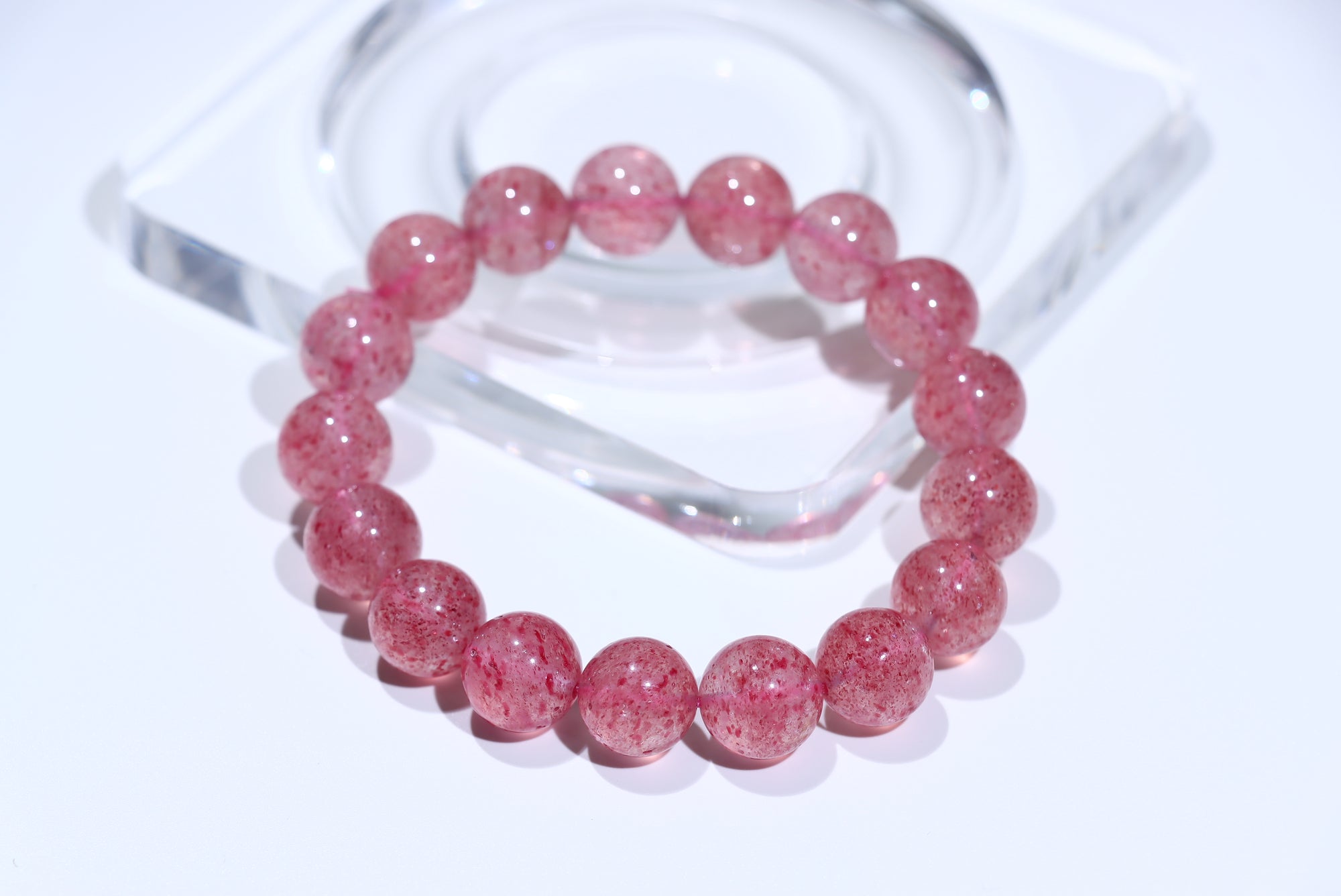 Strawberry quartz Crystal Bracelet