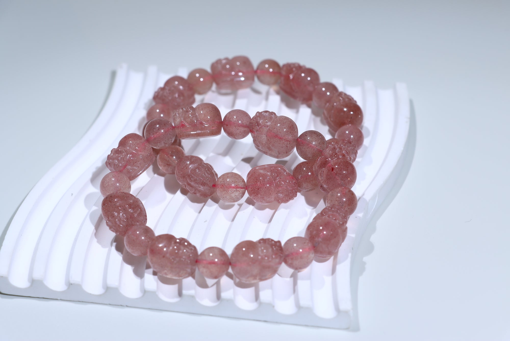 strawberry quartz pixiu Crystal Bracelet