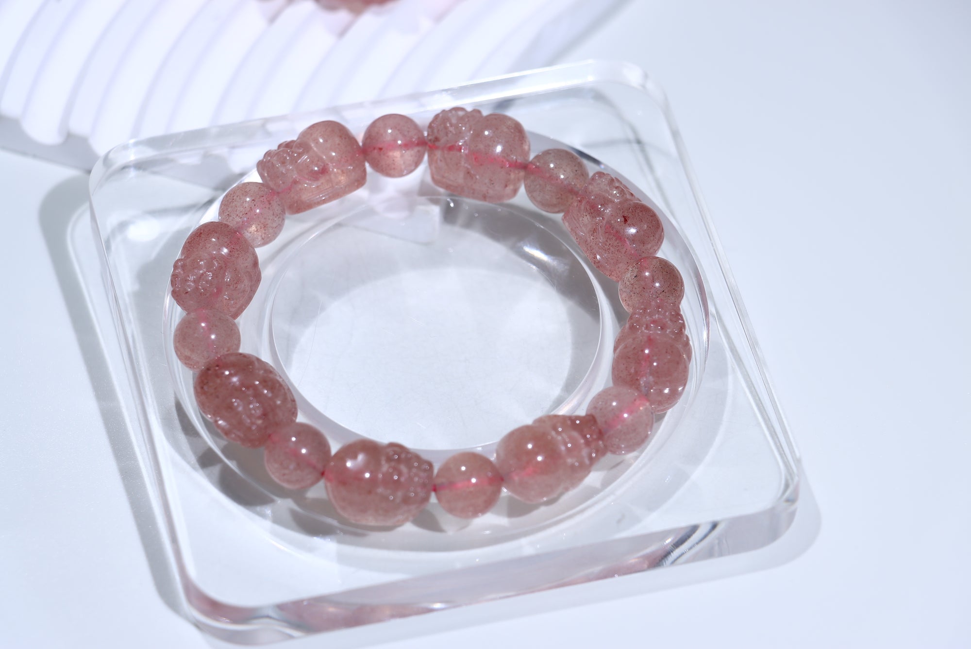 strawberry quartz pixiu Crystal Bracelet