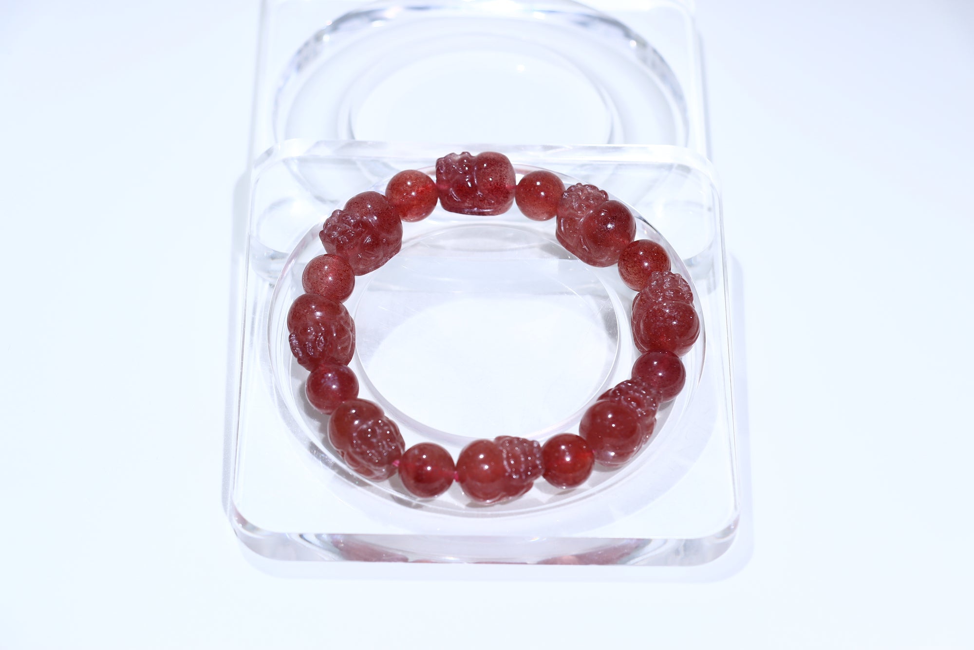 strawberry quartz pixiu Crystal Bracelet