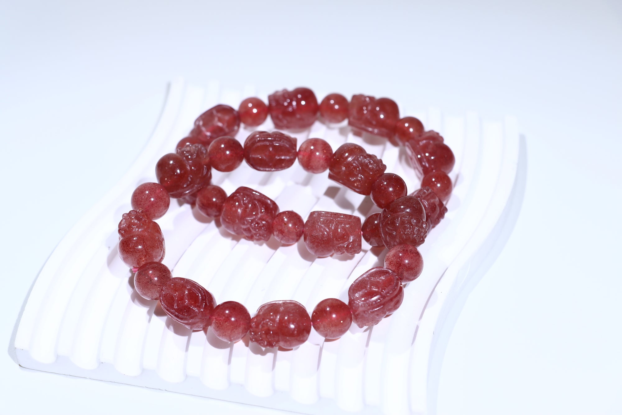 strawberry quartz pixiu Crystal Bracelet