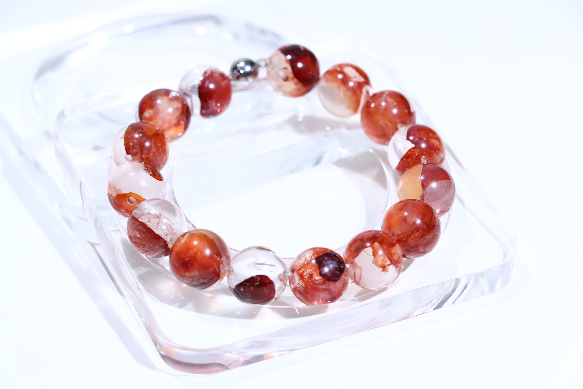 Fire Quartz Crystal Bracelet