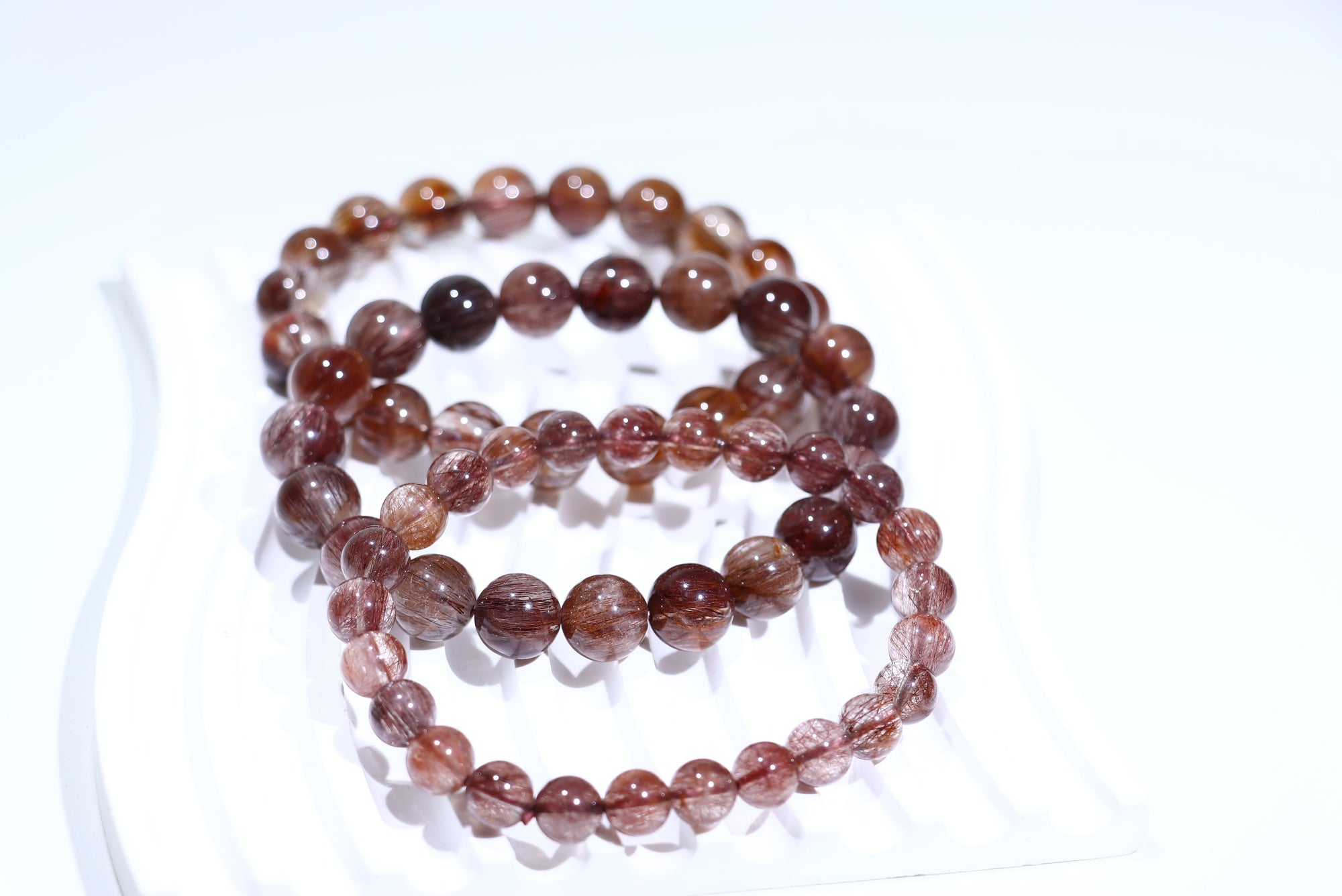 Pink Rutile Crystal Bracelet