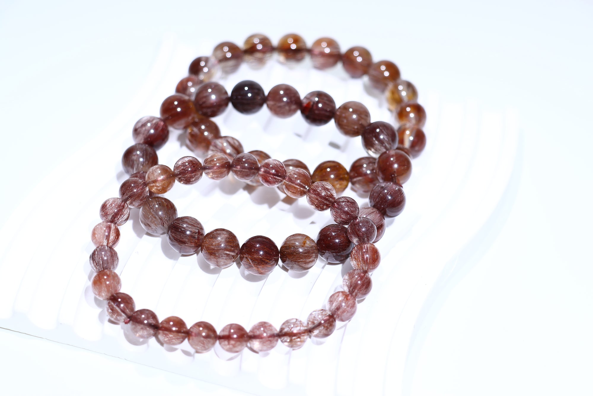 Pink Rutile Crystal Bracelet