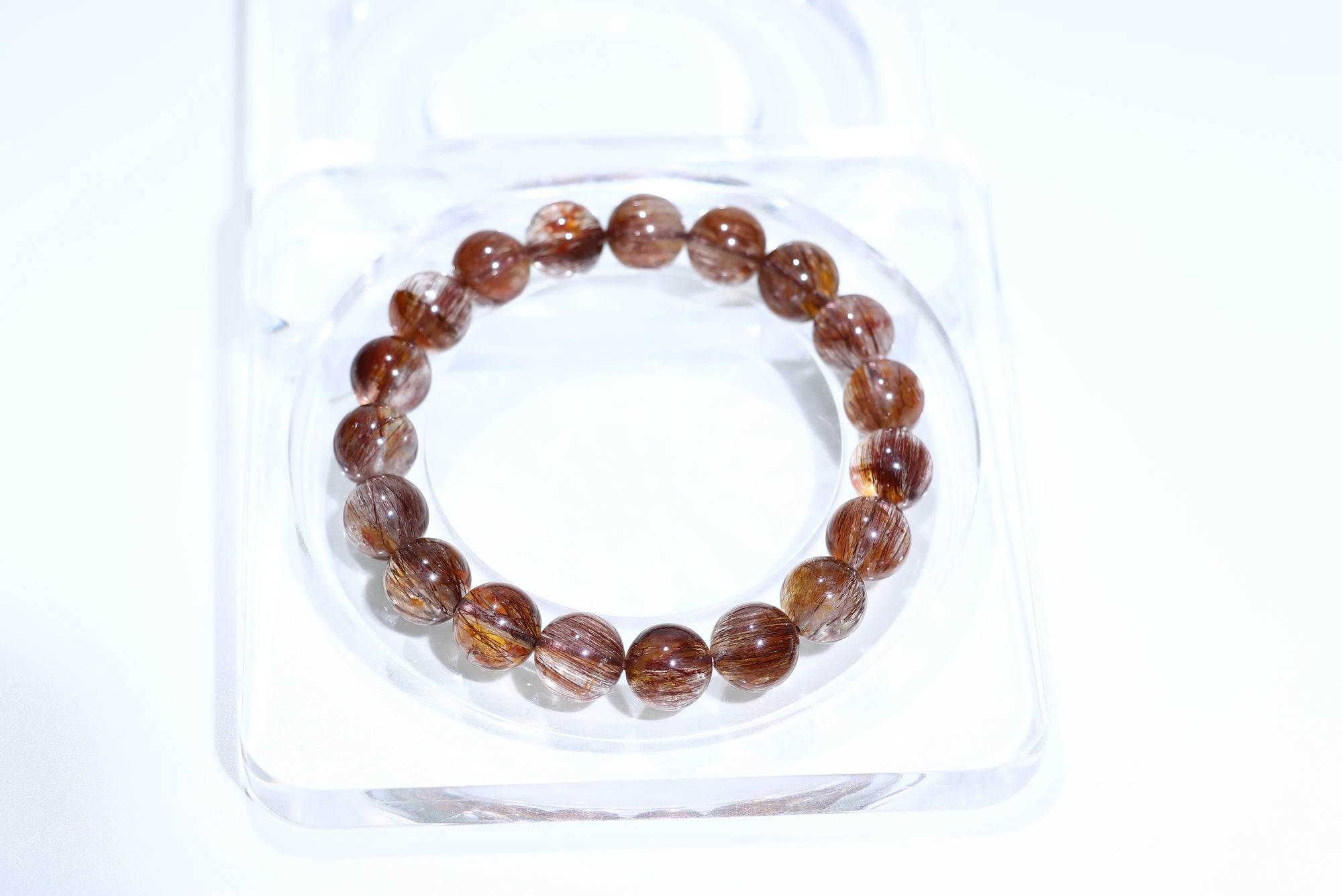Pink Rutile Crystal Bracelet