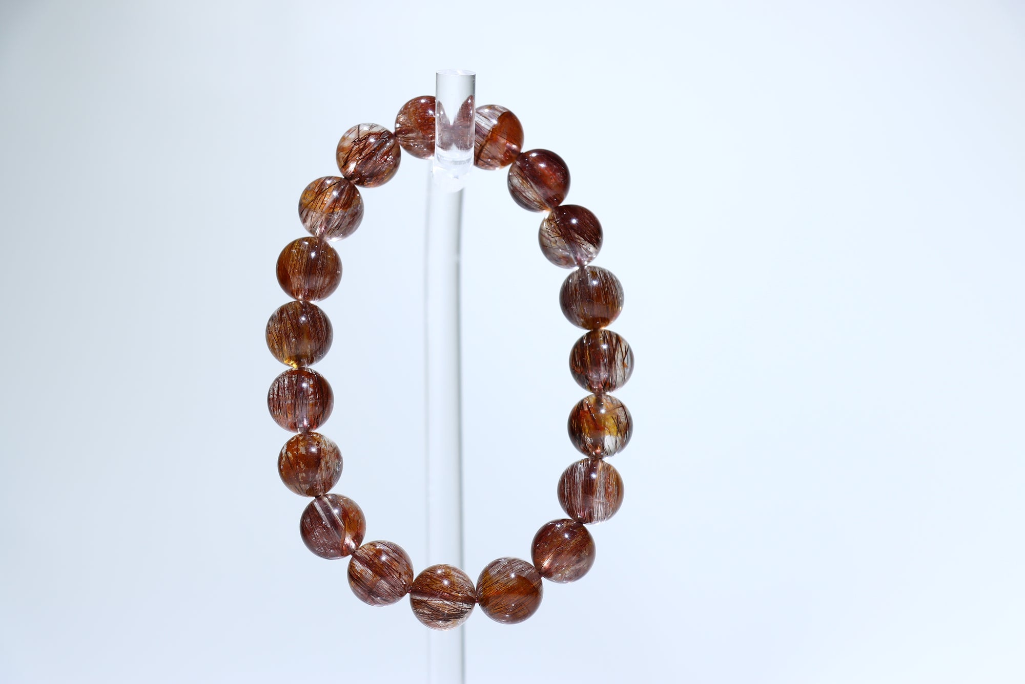 Pink Rutile Crystal Bracelet