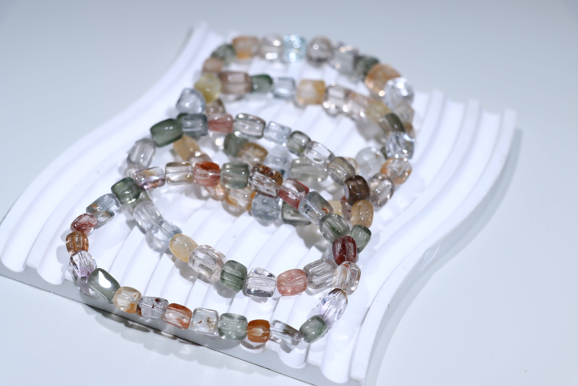 Rutile Colorful free form Crystal Bracelet
