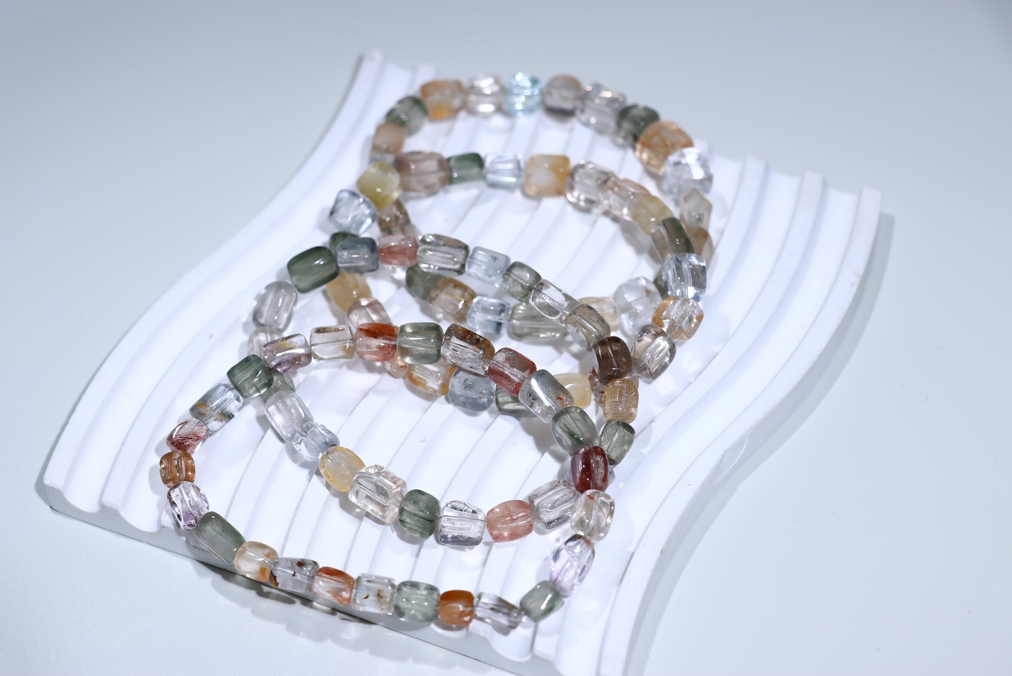 Rutile Colorful free form Crystal Bracelet