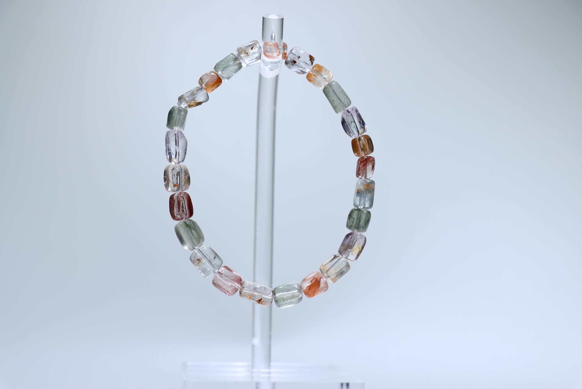 Rutile Colorful free form Crystal Bracelet