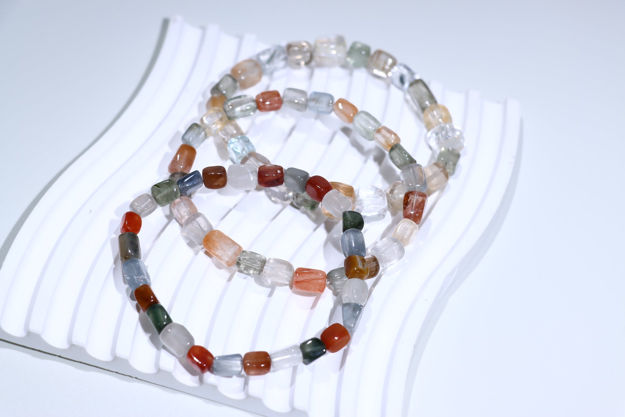 Rutile Colorful free form Crystal Bracelet