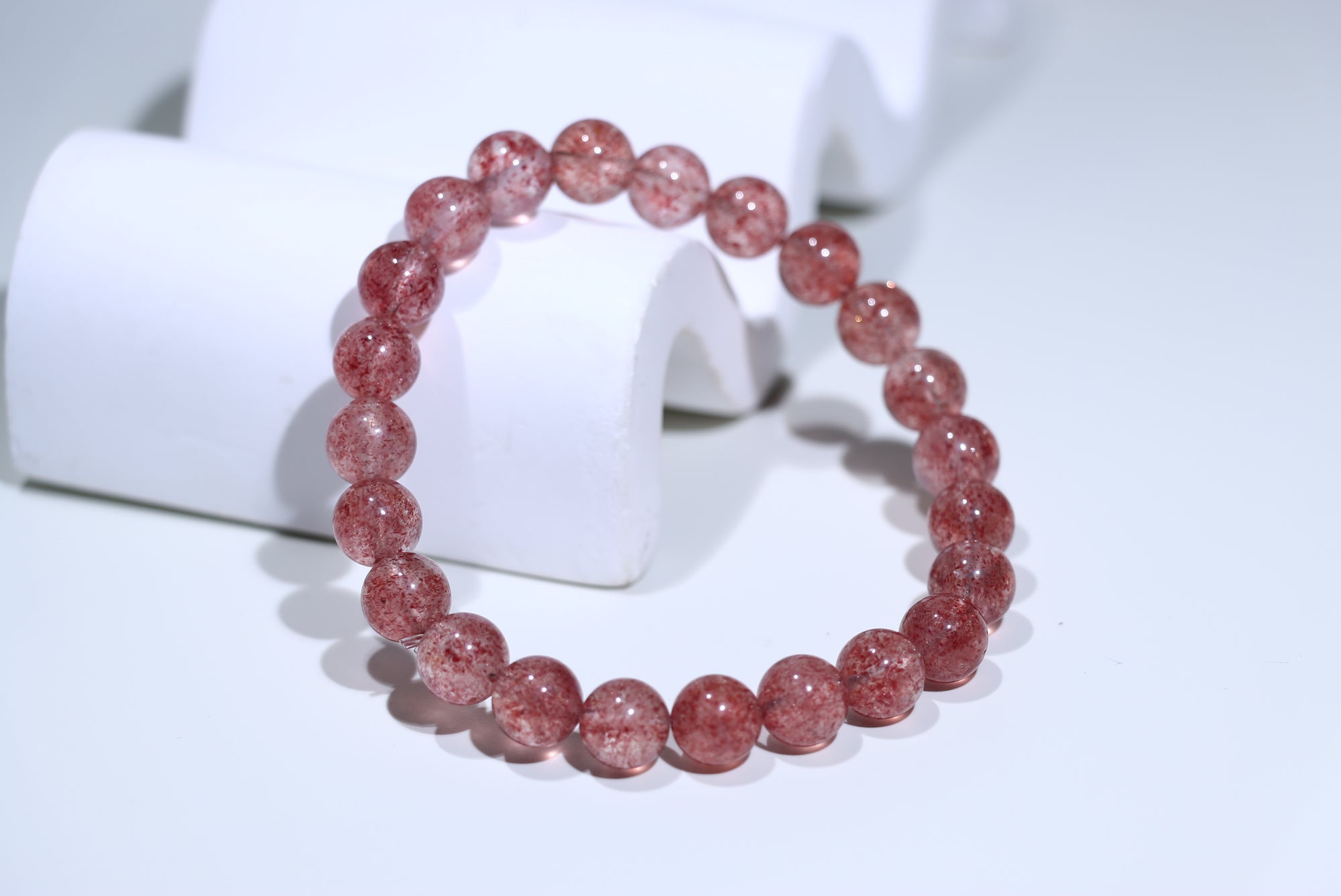 Strawberry quartz Crystal Bracelet