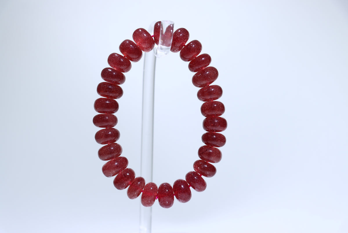 Strawberry quartz Crystal Bracelet