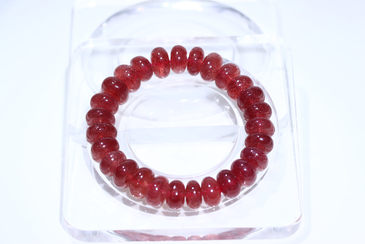 Strawberry quartz Crystal Bracelet
