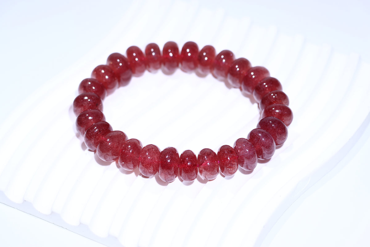 Strawberry quartz Crystal Bracelet