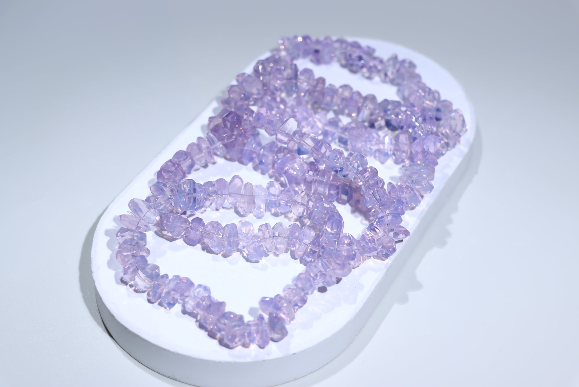 Levander moon stone free form Crystal Bracelet