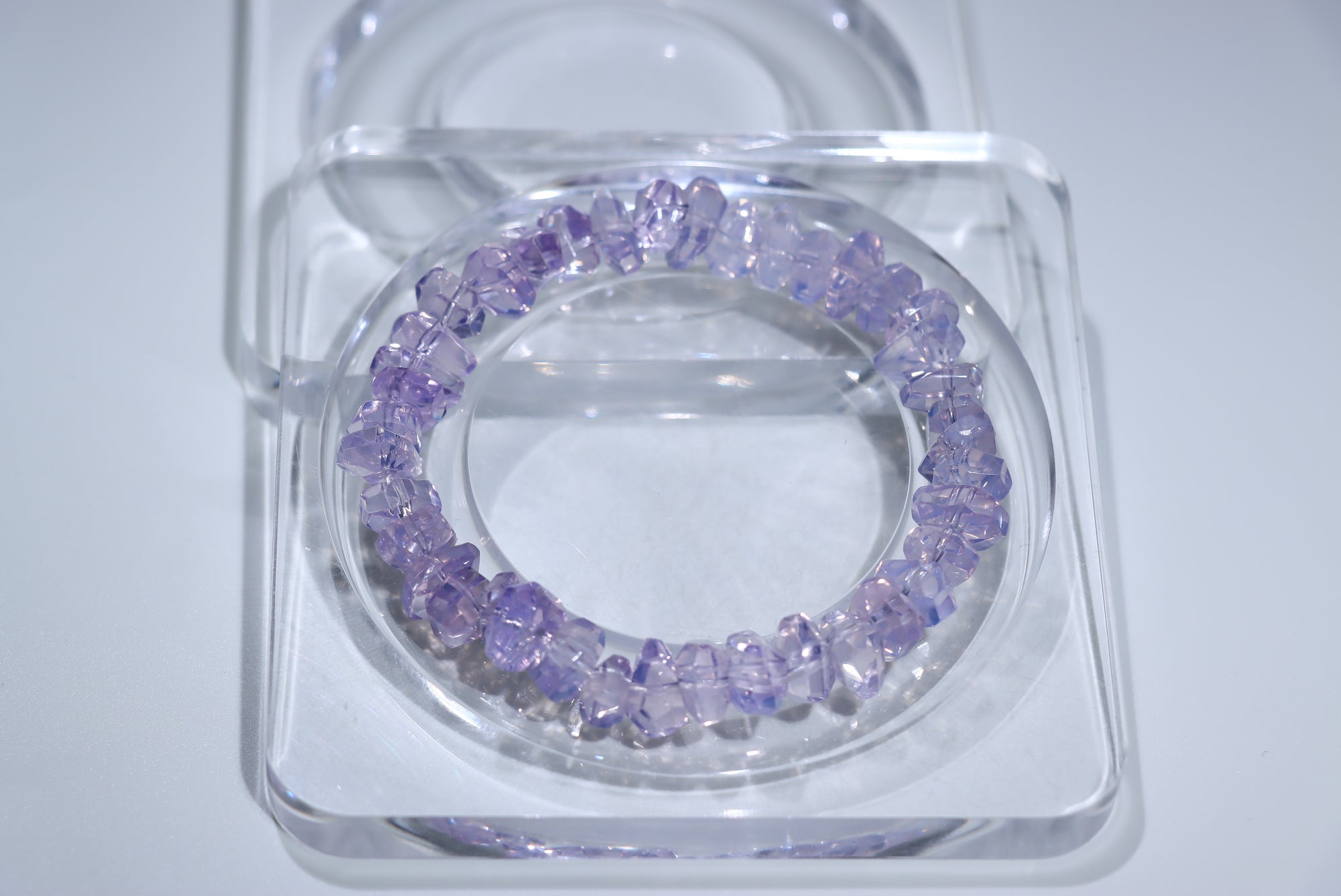 Levander moon stone free form Crystal Bracelet