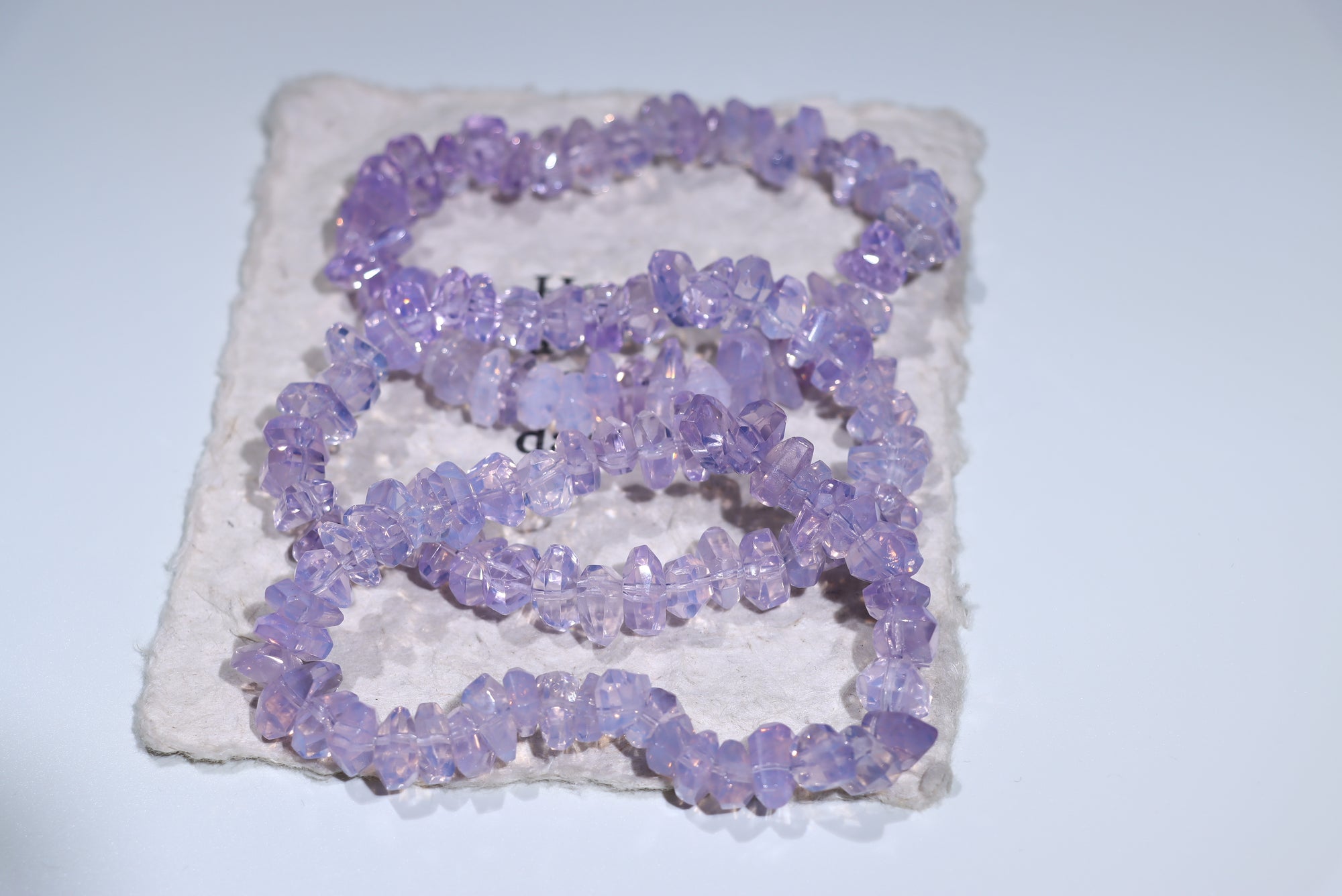 Levander moon stone free form Crystal Bracelet