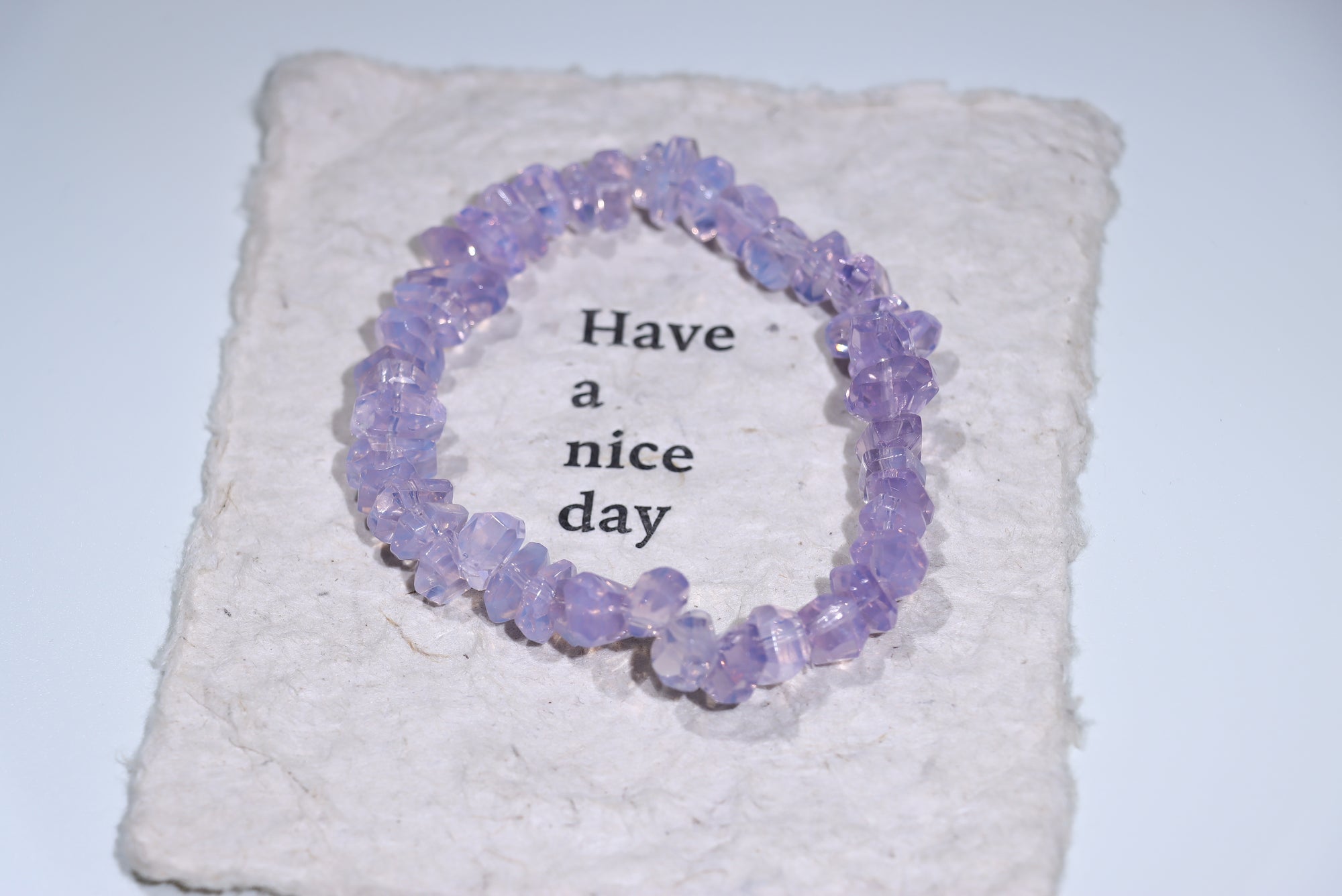 Levander moon stone free form Crystal Bracelet