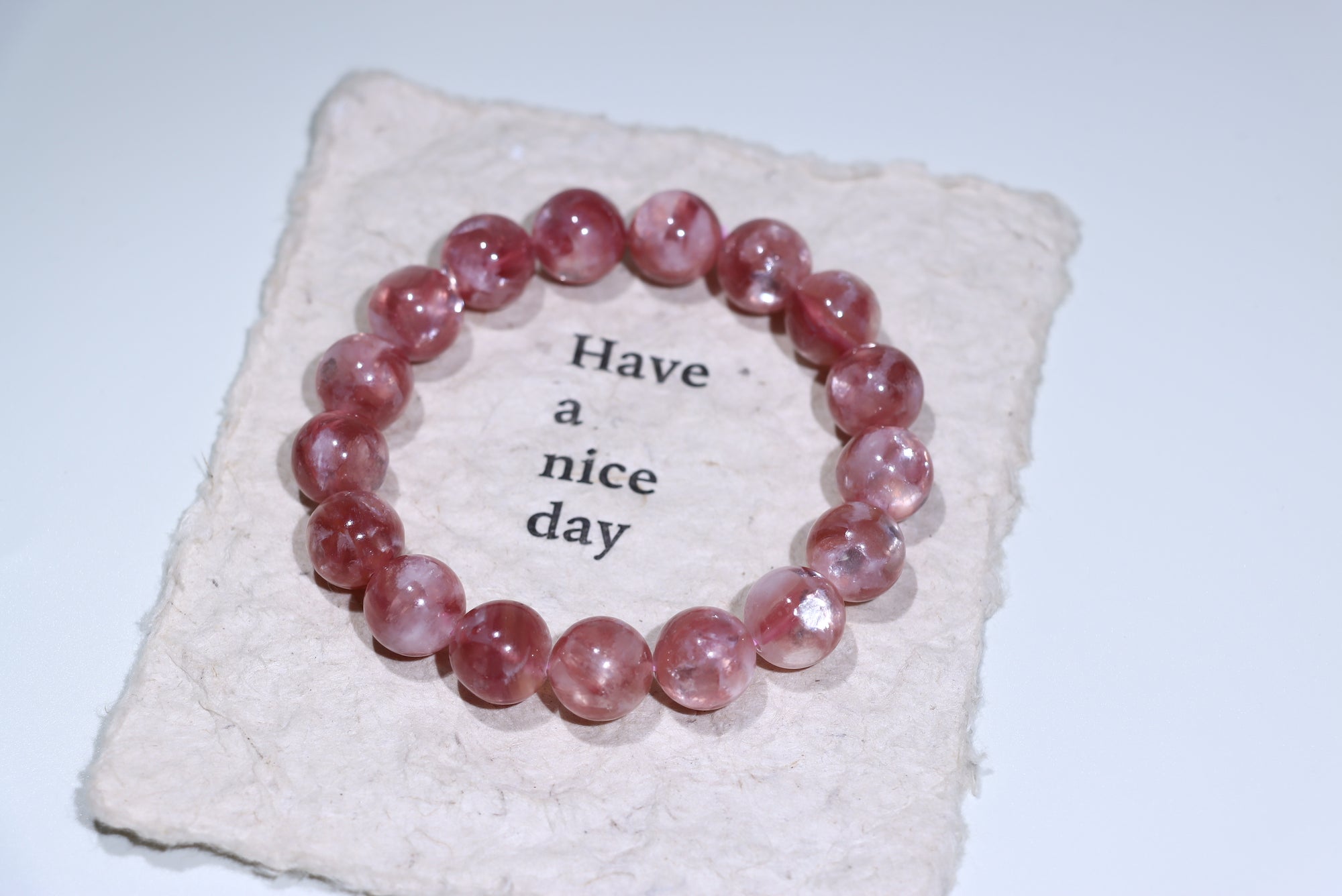 Pink Emerald Crystal Bracelet