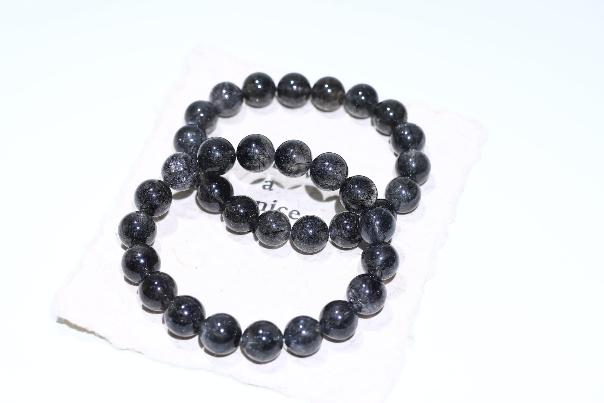 black Rutile Crystal Bracelet