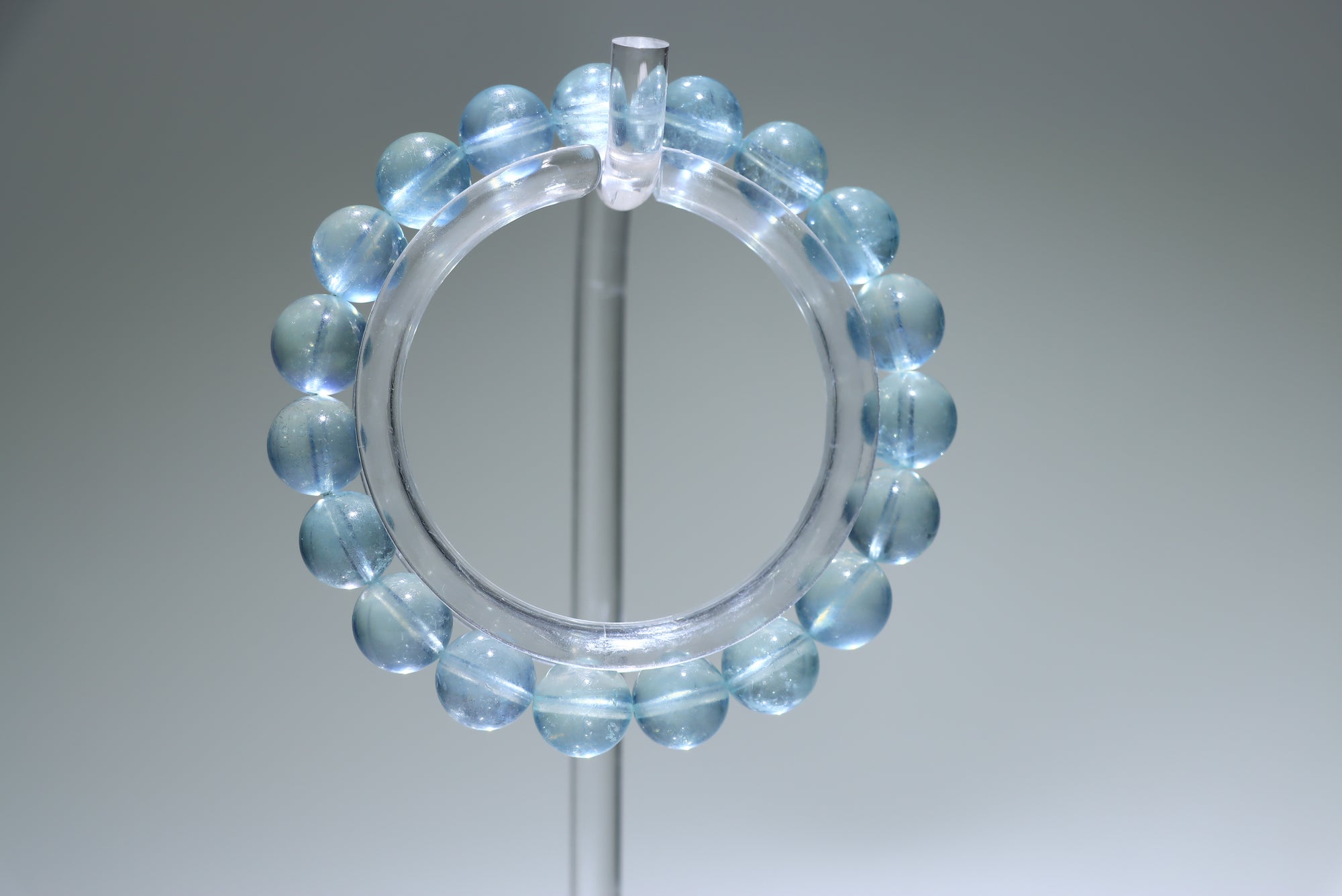 Green Aquamarine Crystal Bracelet