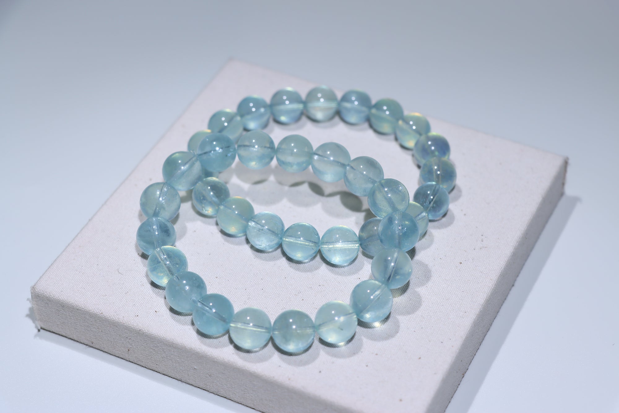 Green Aquamarine Crystal Bracelet